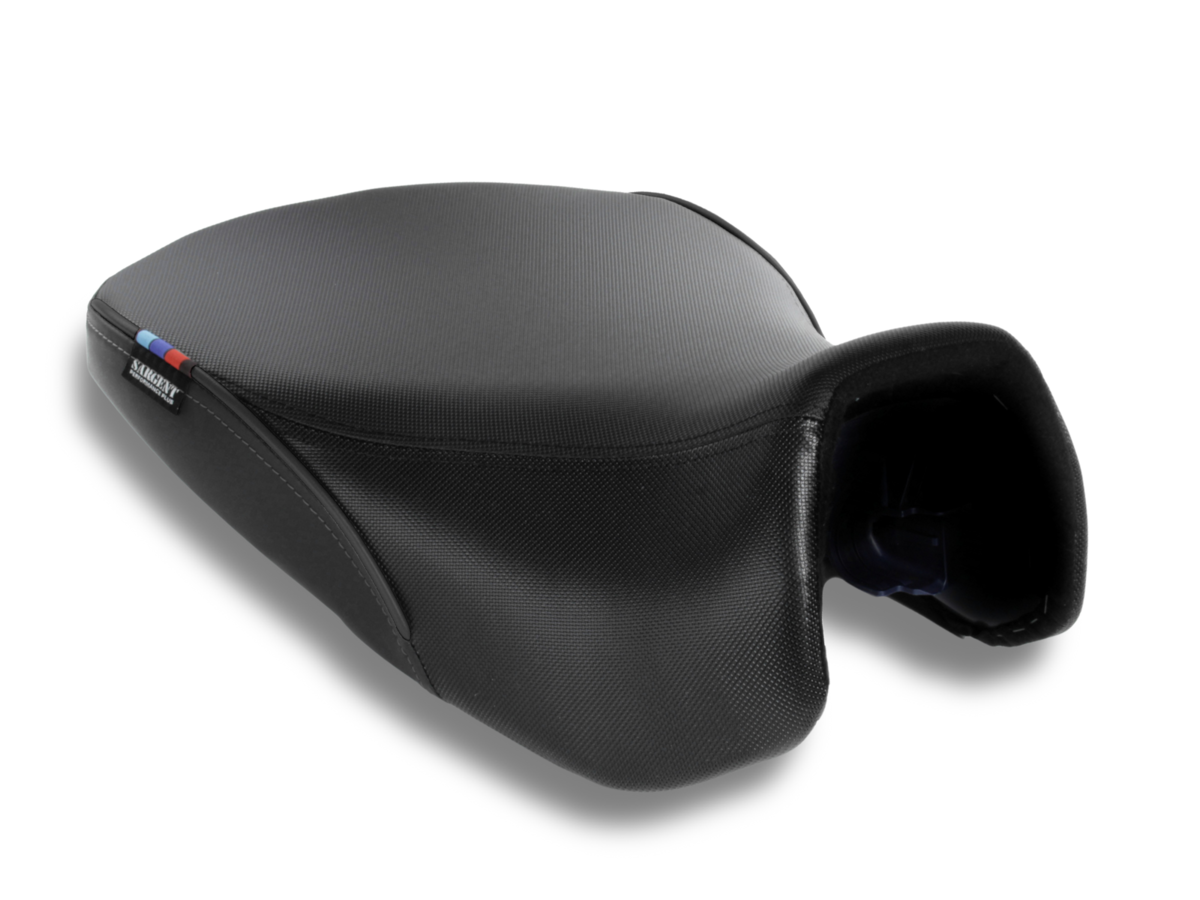 Sargent Cycle Products new Performance Plus front motorcycle seat for the BMW R 1300 GSA with DTX, Gripzones, all black, Regular Height..